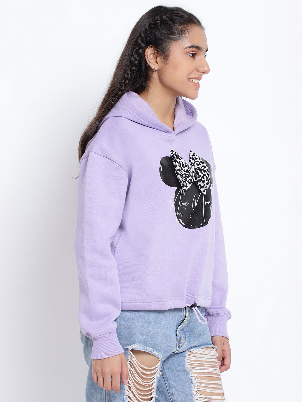 Lil Tomatoes Girls Minnie Mouse Cotton Fleece Sweatshirt