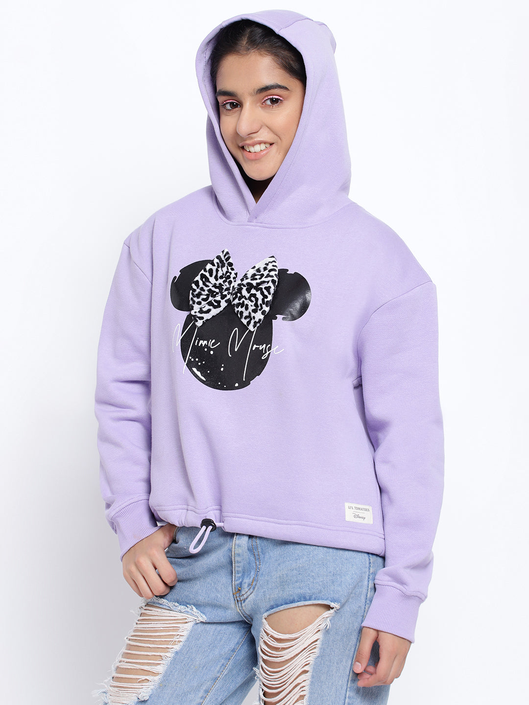 Lil Tomatoes Girls Minnie Mouse Cotton Fleece Sweatshirt