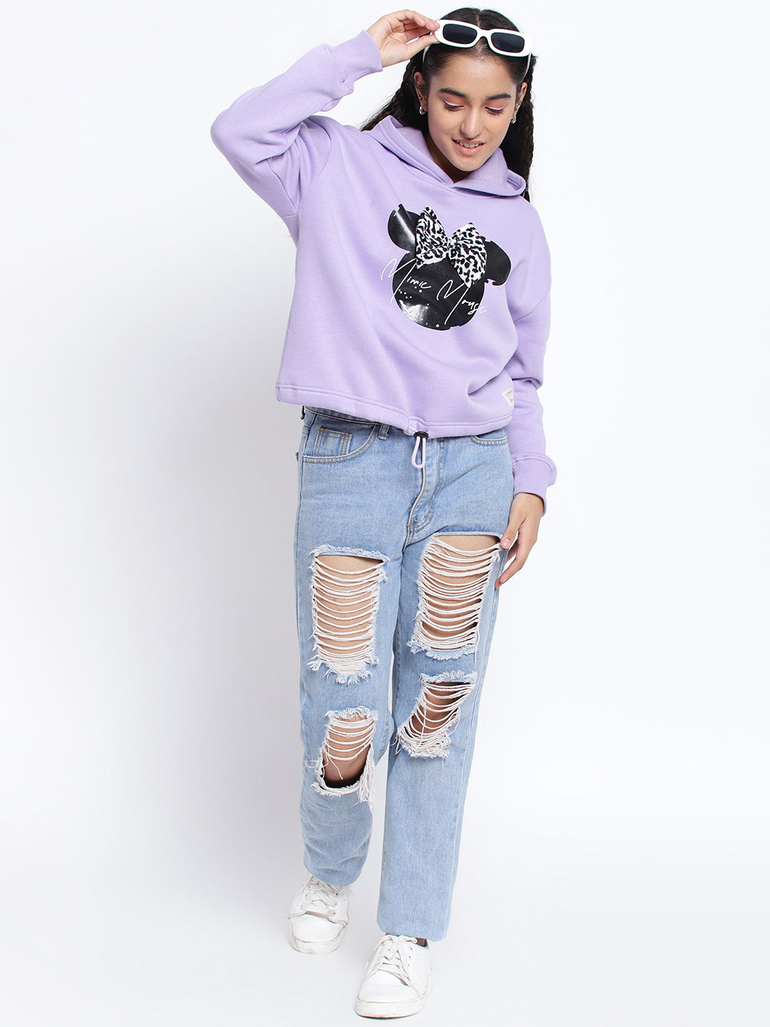Lil Tomatoes Girls Minnie Mouse Cotton Fleece Sweatshirt