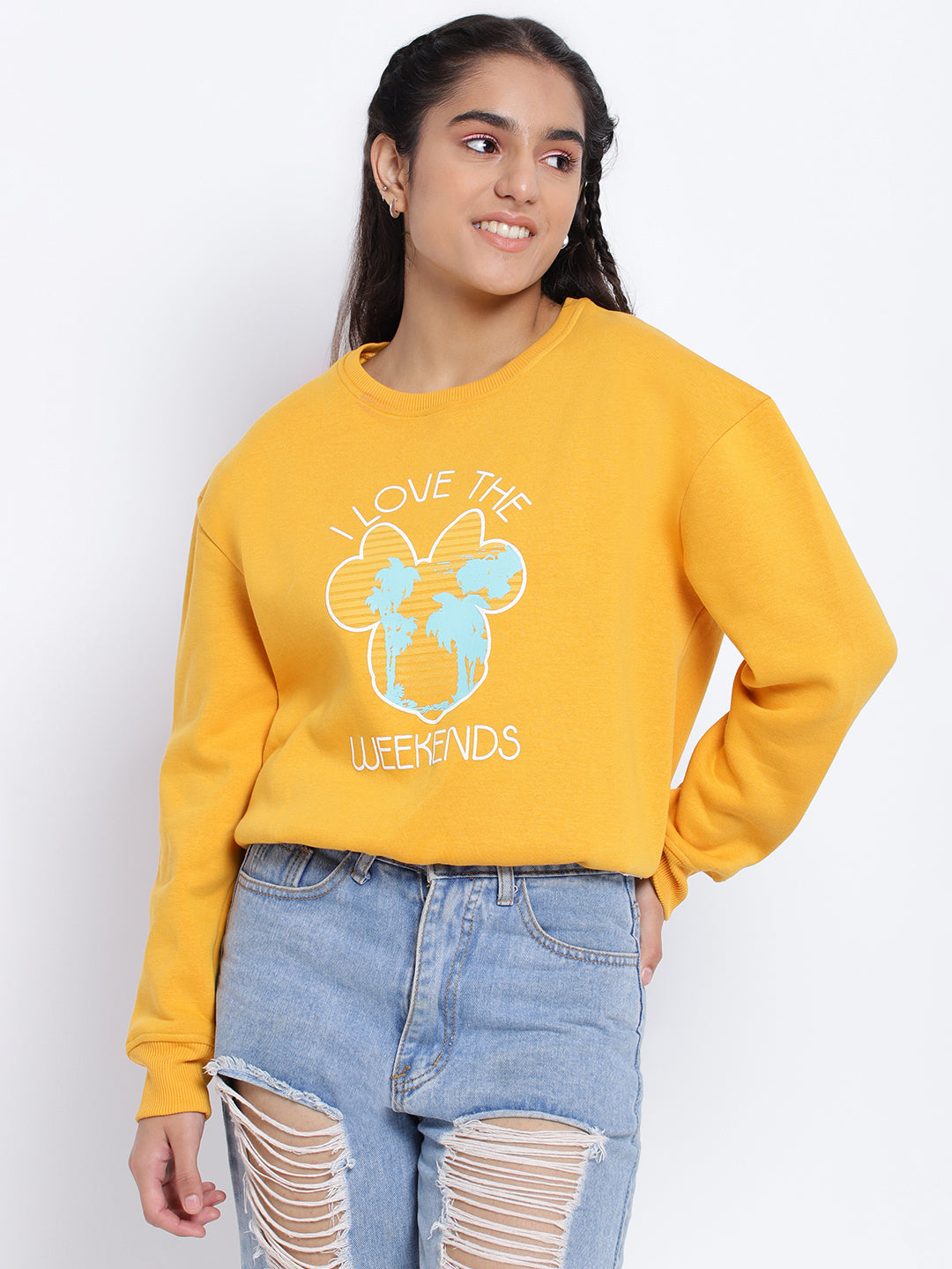 Lil Tomatoes Girls Disney Cotton Fleece Sweatshirt