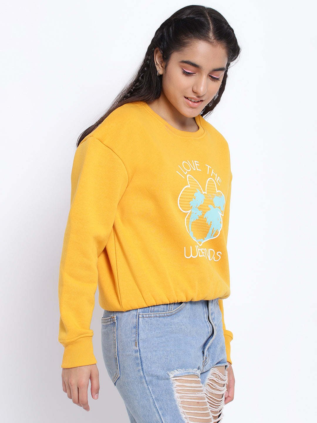 Lil Tomatoes Girls Disney Cotton Fleece Sweatshirt