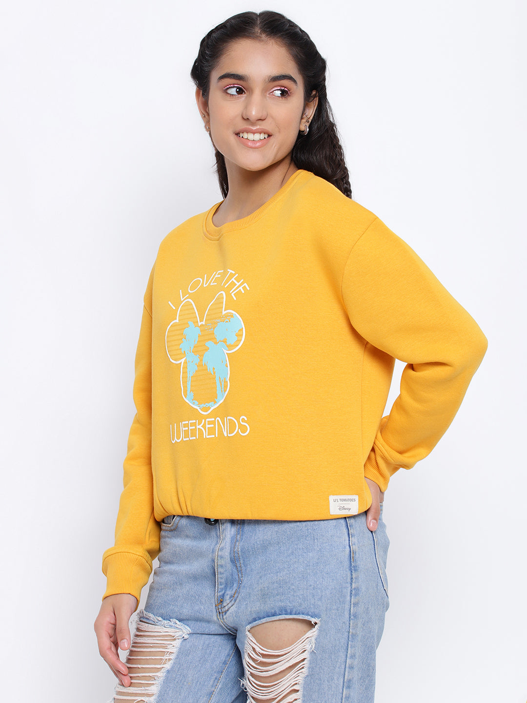 Lil Tomatoes Girls Disney Cotton Fleece Sweatshirt