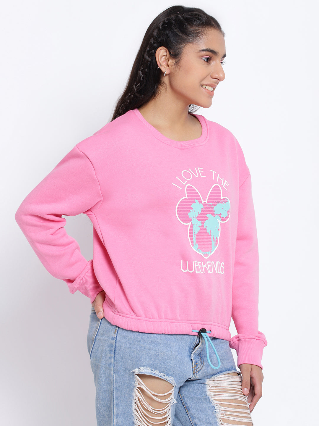 Lil Tomatoes Girls Disney Cotton Fleece Sweatshirt