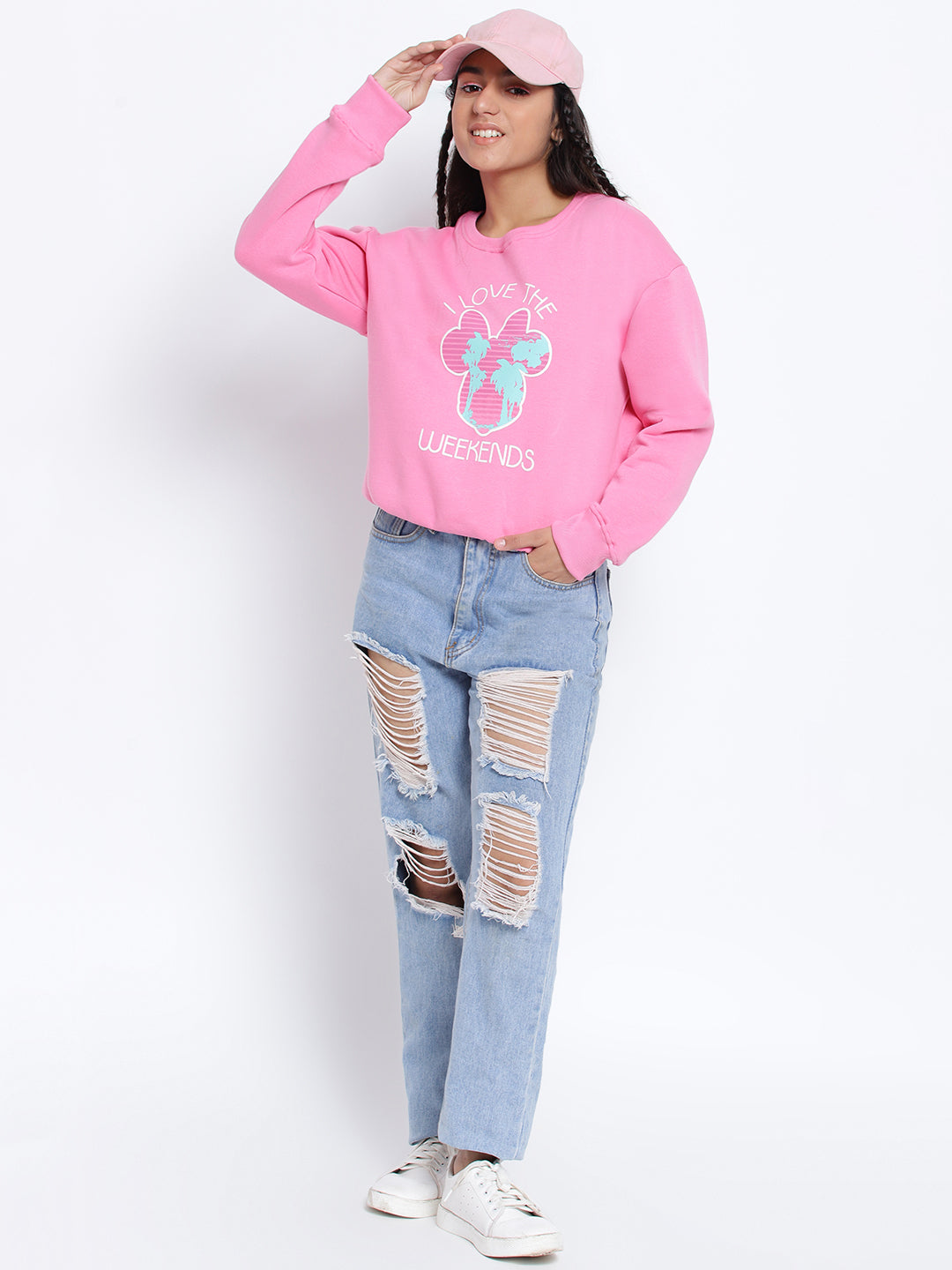 Lil Tomatoes Girls Disney Cotton Fleece Sweatshirt