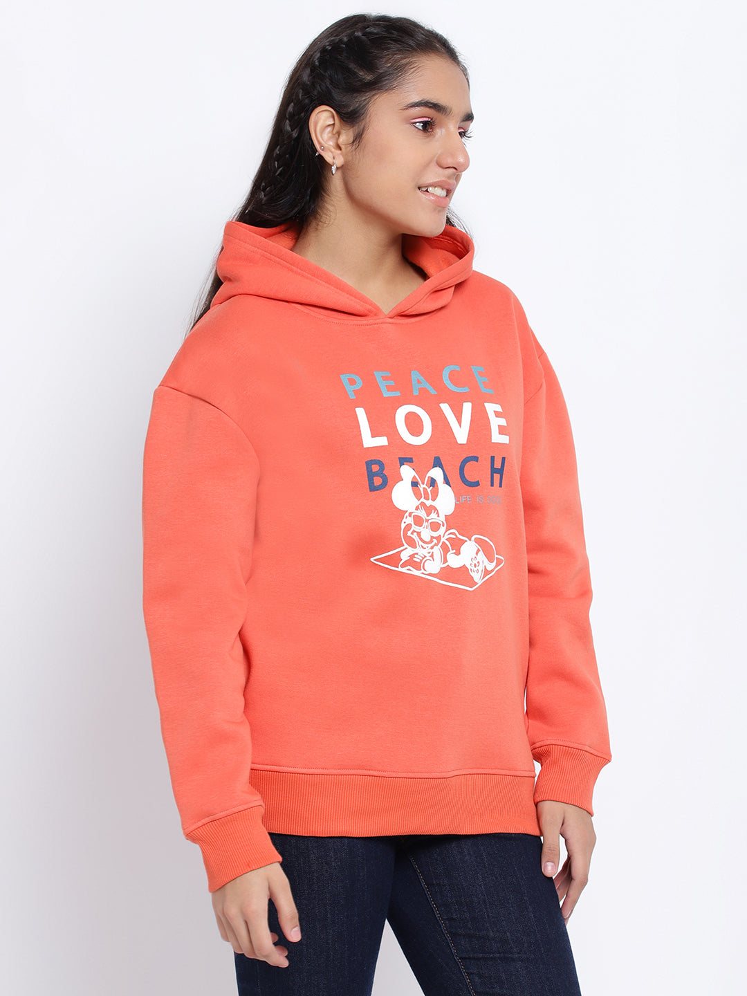 Lil Tomatoes Girls Disney Cotton Fleece Sweatshirt