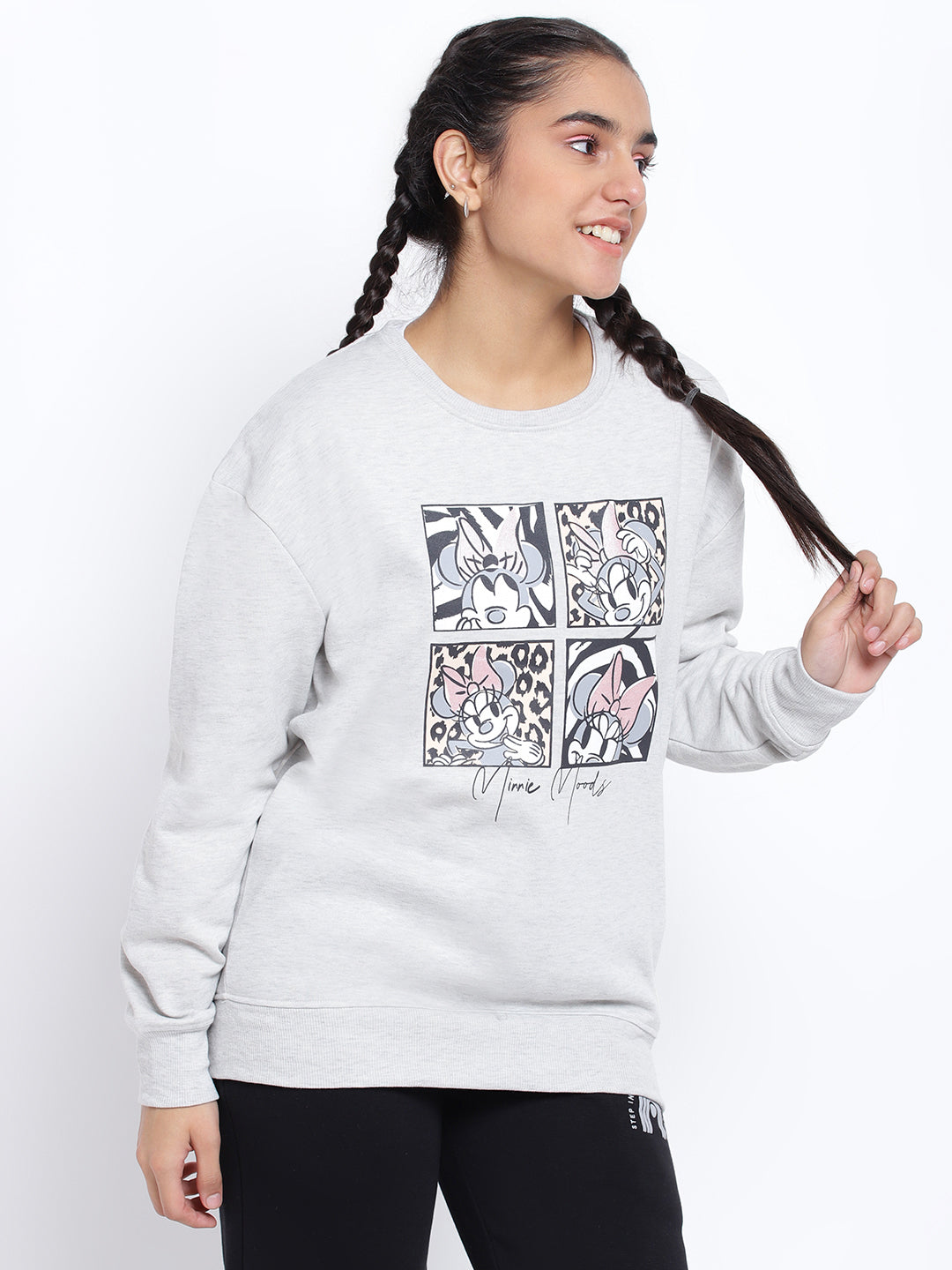 Lil Tomatoes Girls Minnie Mouse Cotton Fleece Sweatshirt