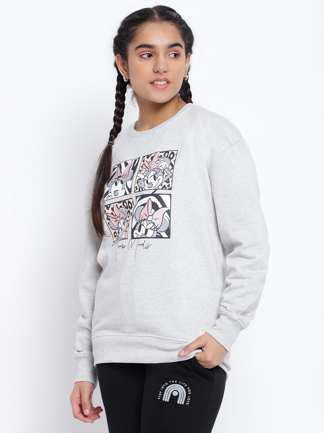 Lil Tomatoes Girls Minnie Mouse Cotton Fleece Sweatshirt