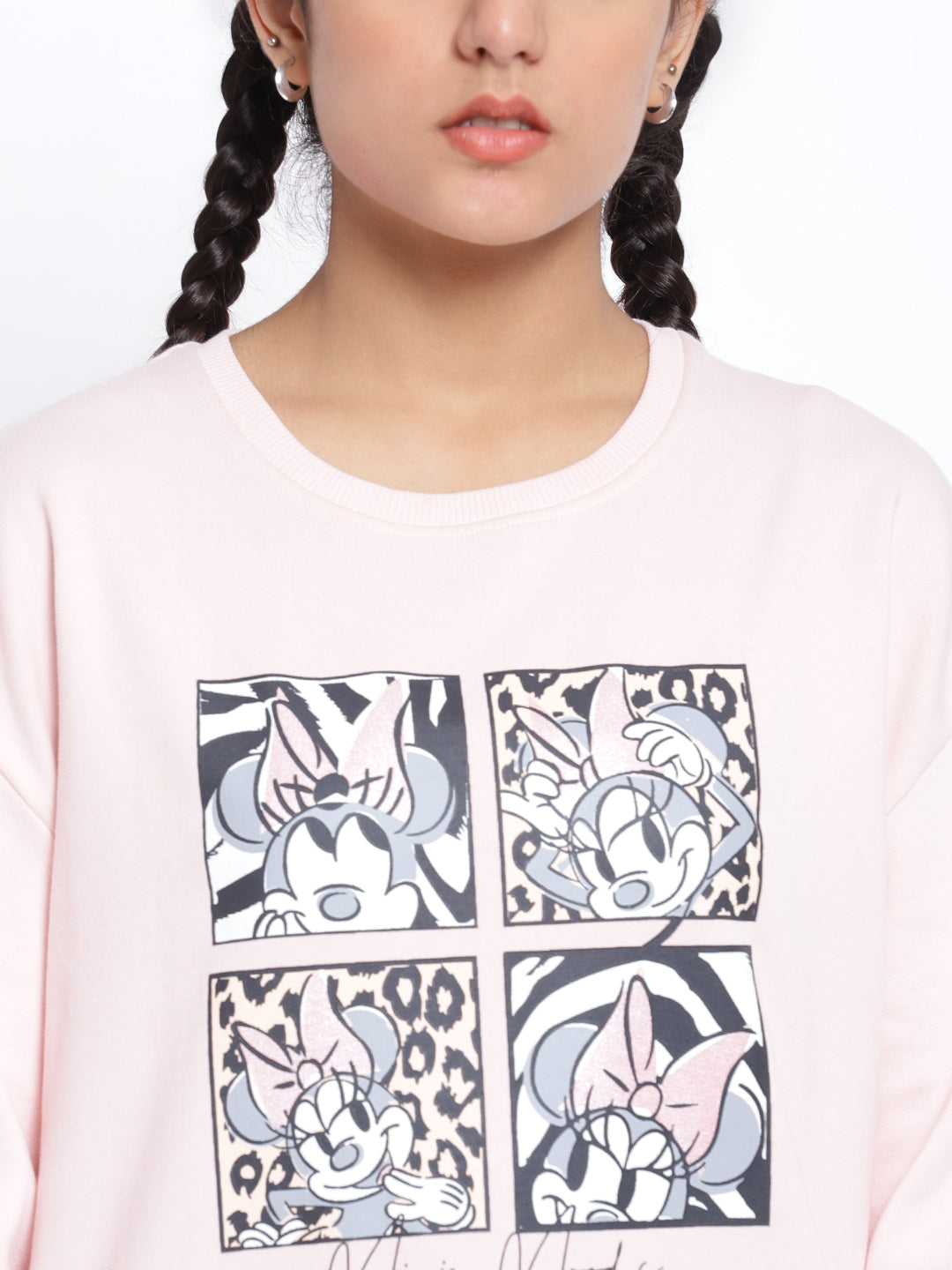 Lil Tomatoes Girls Minnie Mouse Cotton Fleece Sweatshirt
