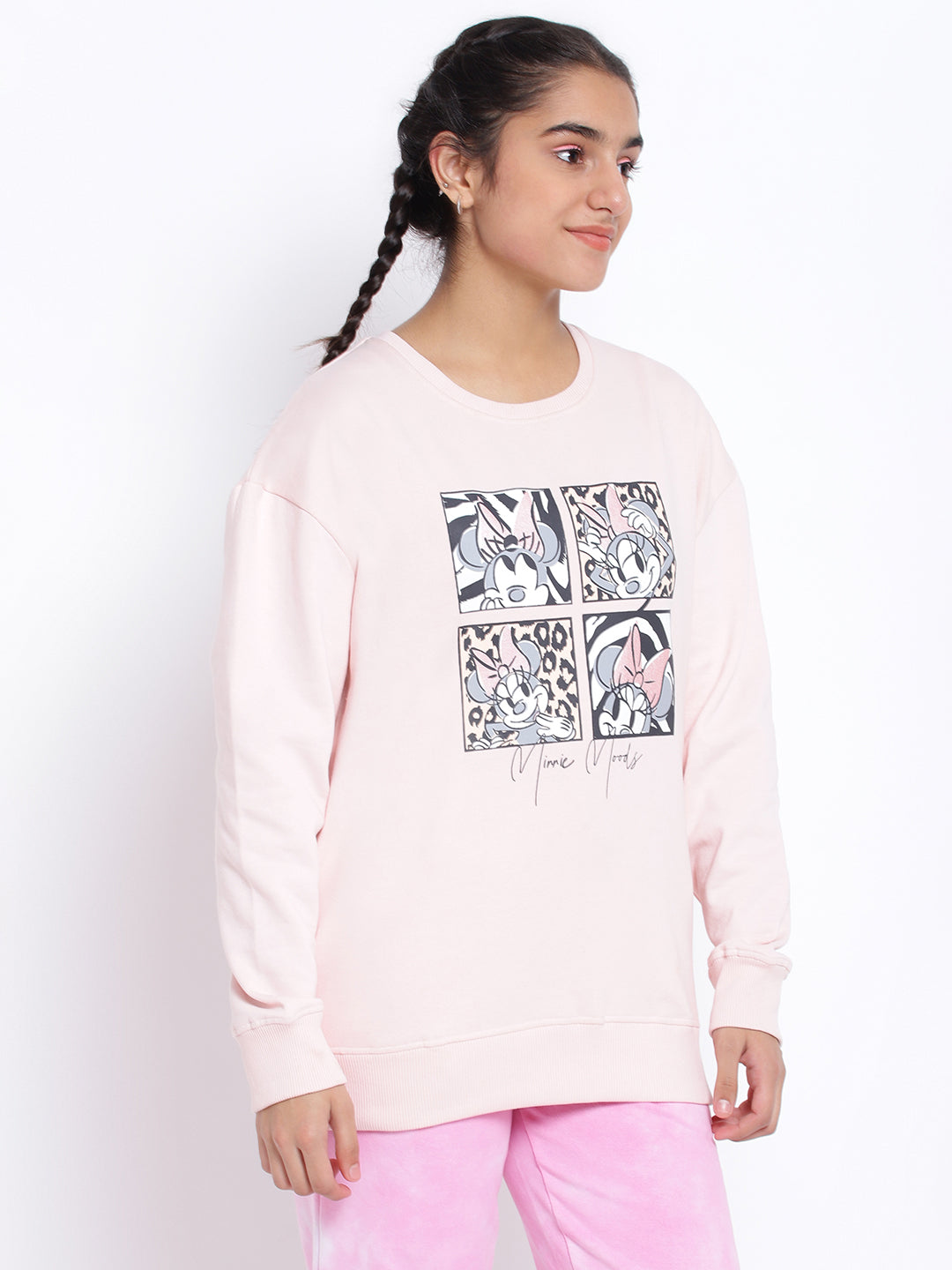 Lil Tomatoes Girls Minnie Mouse Cotton Fleece Sweatshirt