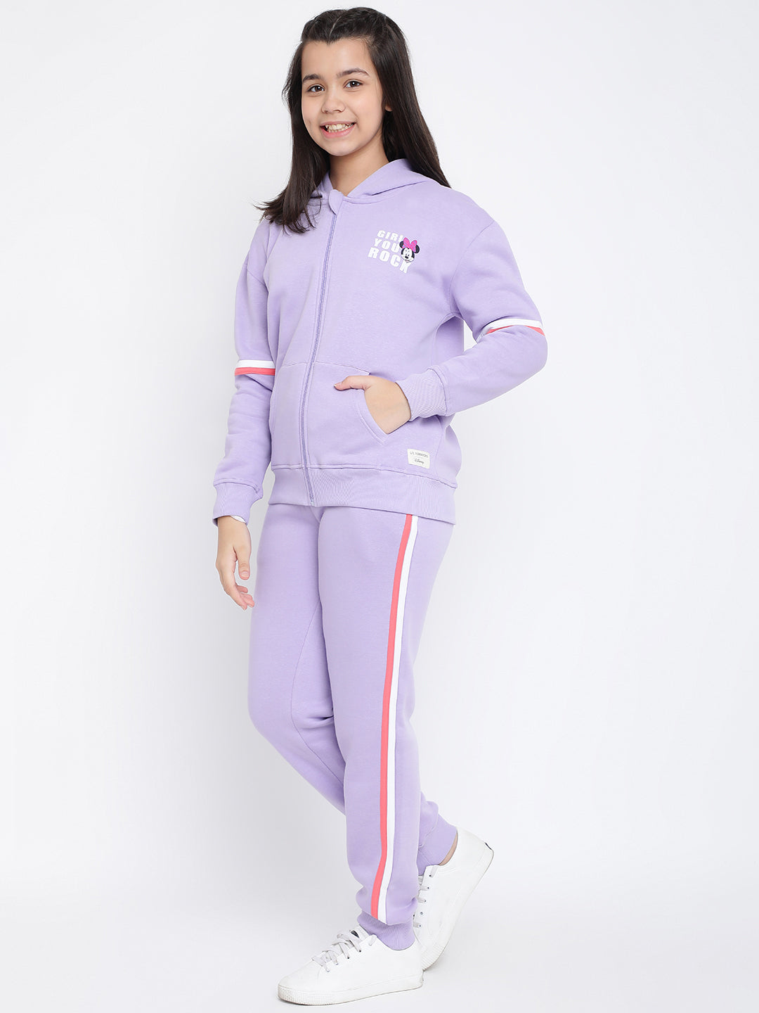 Lil Tomatoes Girls Disney Cotton Fleece Track Suits