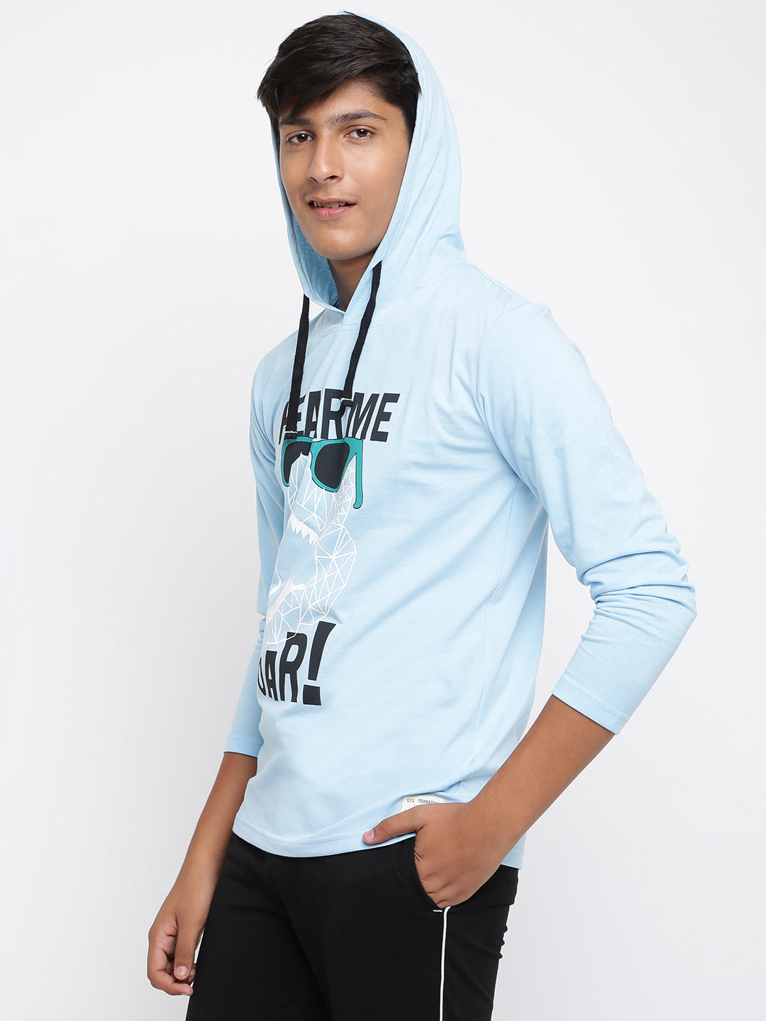 Lil Tomatoes Boys Cotton Hooded T-shirt