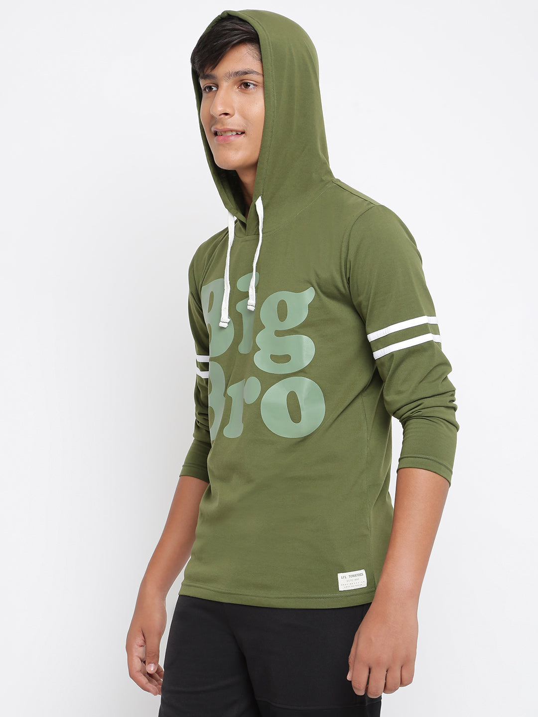Lil Tomatoes Boys Cotton Hooded T-shirt