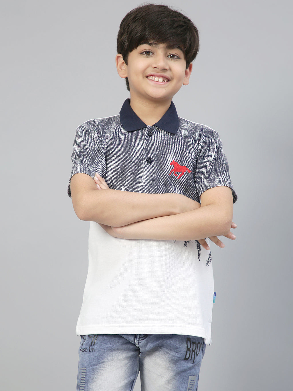 Lil Tomatoes Boys Cotton Polo T-shirt