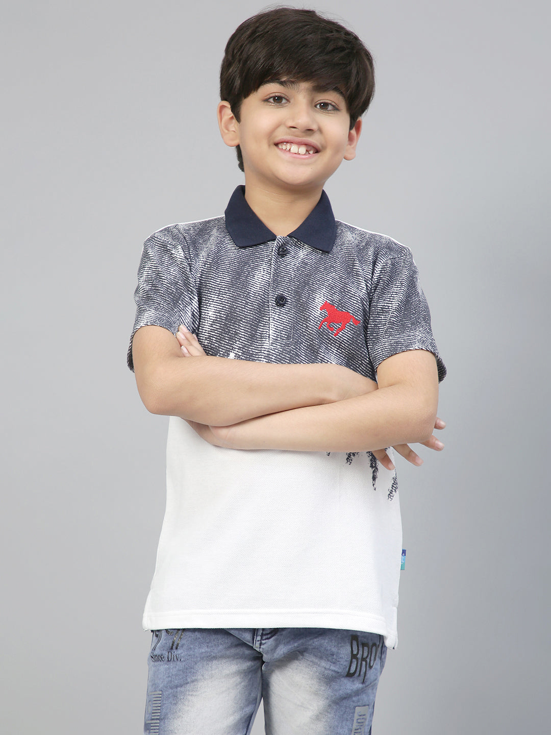 Lil Tomatoes Boys Cotton Polo T-shirt
