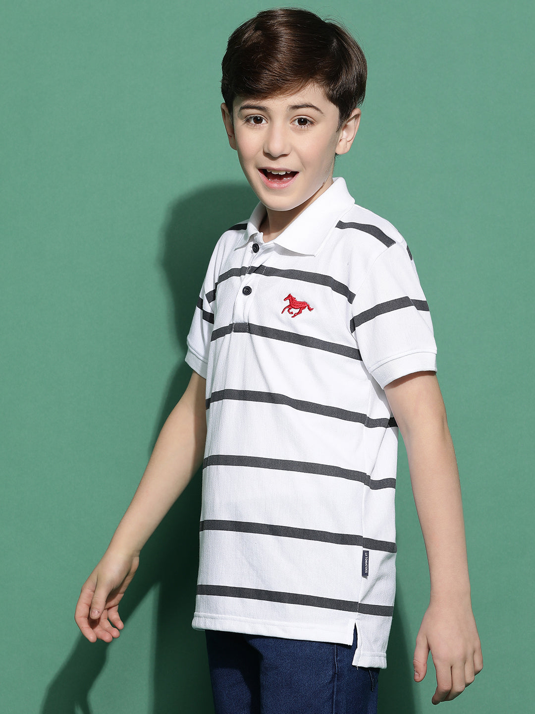 Lil Tomatoes Boys Cotton Polo T-shirt