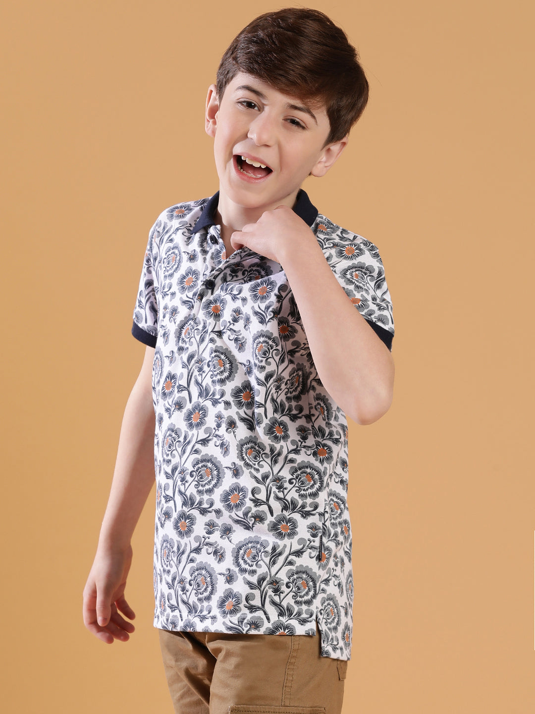 Lil Tomatoes Boys Cotton Polo T-shirt