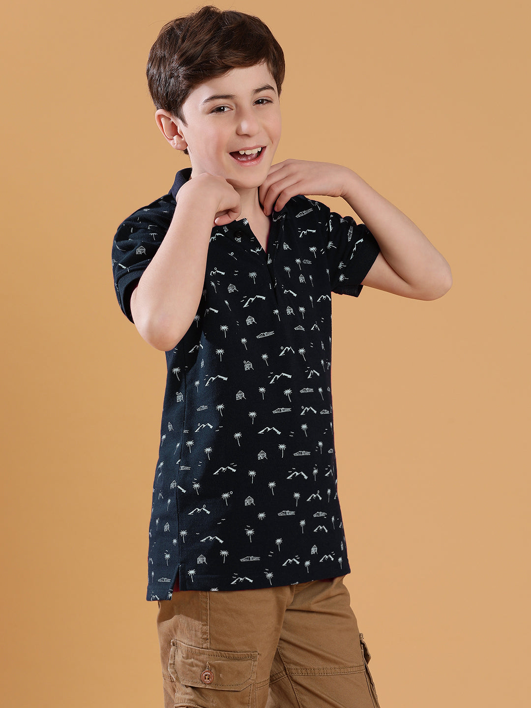 Lil Tomatoes Boys Cotton Polo T-shirt