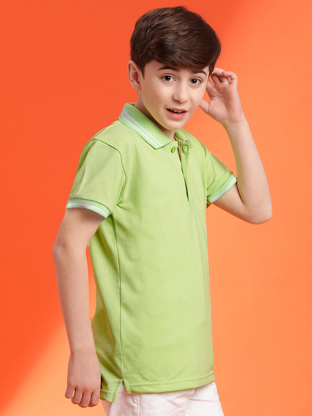 Lil Tomatoes Boys Cotton Polo T-shirt