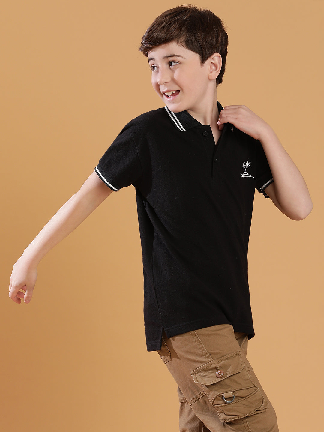 Lil Tomatoes Boys Cotton Polo T-shirt
