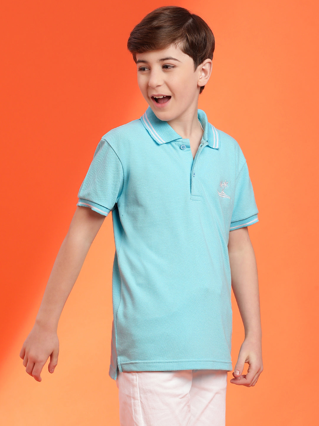 Lil Tomatoes Boys Cotton Polo T-shirt