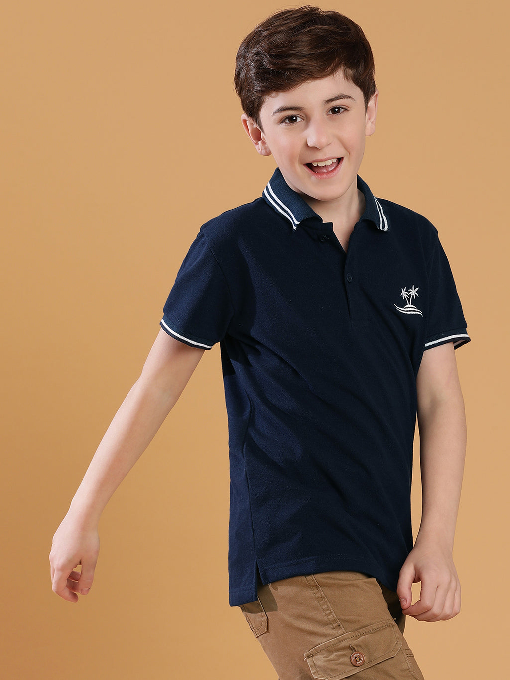 Lil Tomatoes Boys Cotton Polo T-shirt