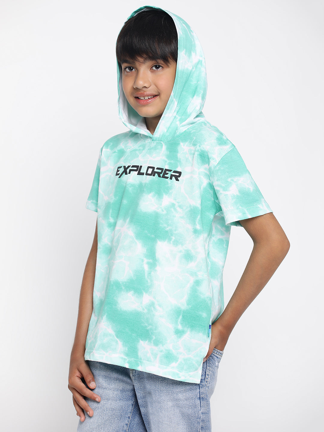 Lil Tomatoes Boys Cotton Hooded T-shirt