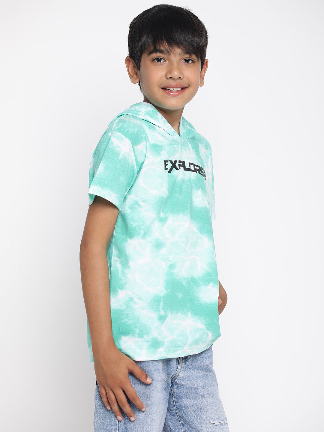 Lil Tomatoes Boys Cotton Hooded T-shirt