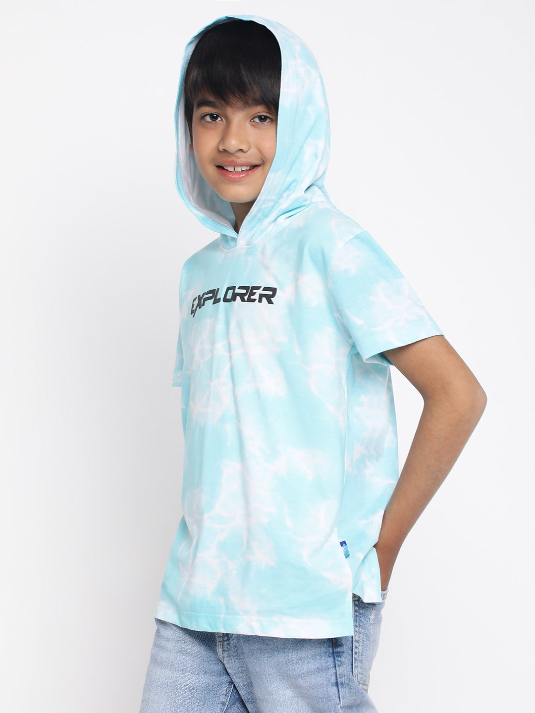 Lil Tomatoes Boys Cotton Hooded T-shirt