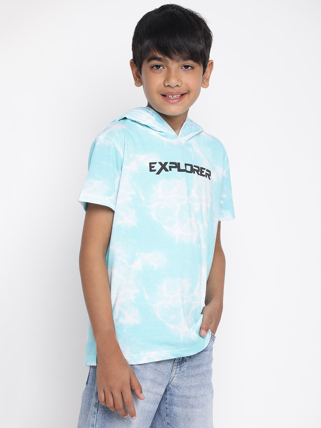 Lil Tomatoes Boys Cotton Hooded T-shirt