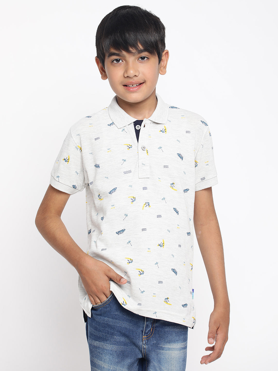 Lil Tomatoes Boys Cotton Polo T-shirt