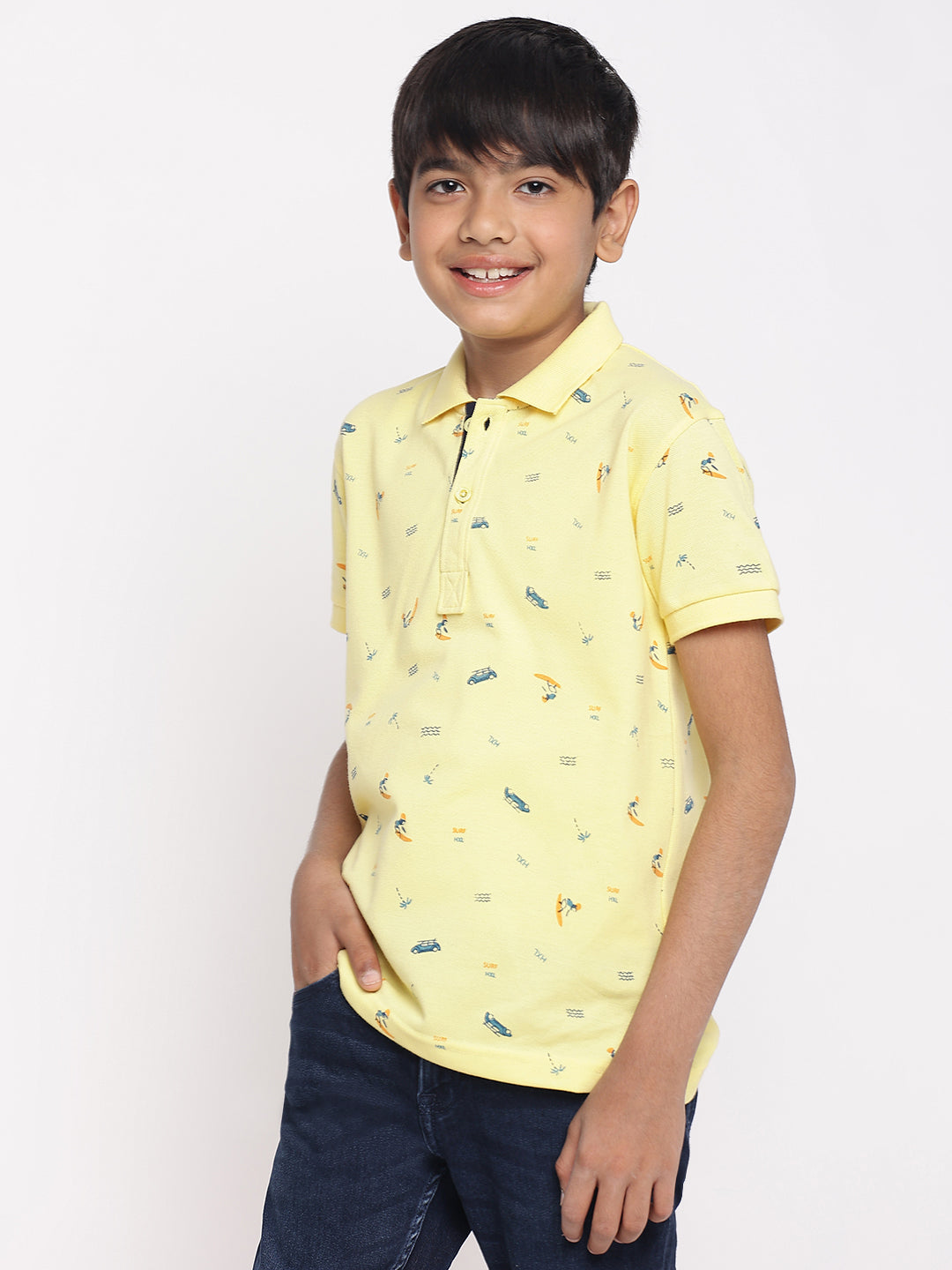 Lil Tomatoes Boys Cotton Polo T-shirt