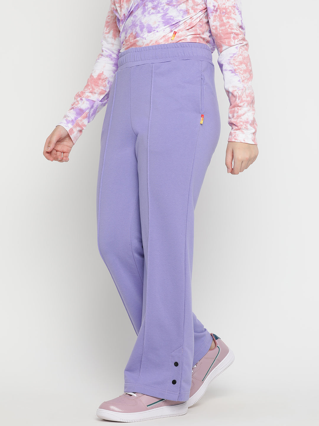 Lil Tomatoes Girls Cotton Looper Flared Trackpant
