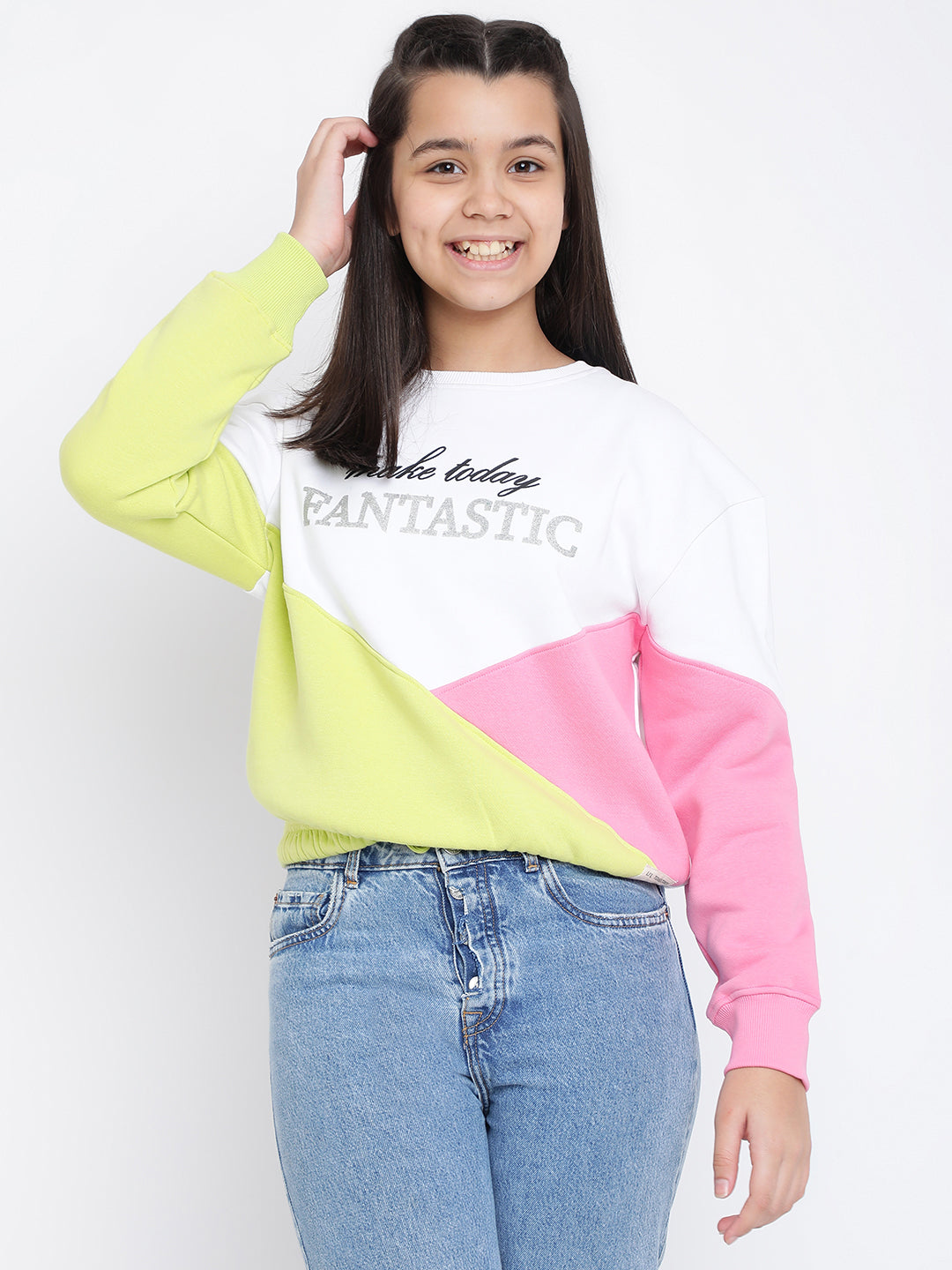 Lil Tomatoes Girls Cotton Fleece Sweatshirt