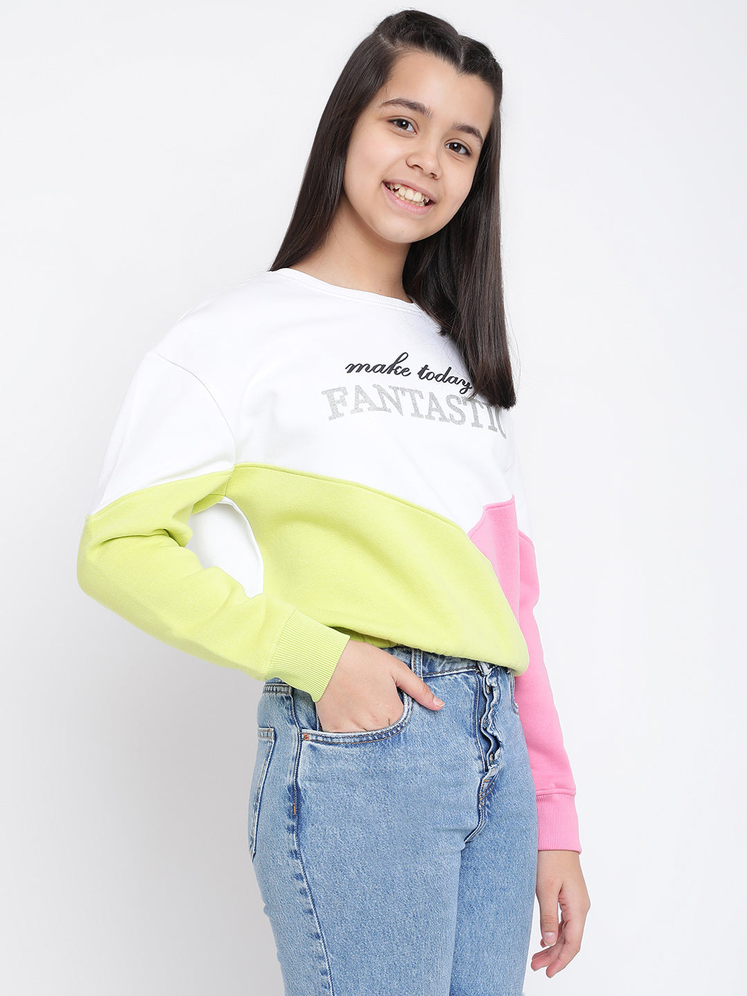 Lil Tomatoes Girls Cotton Fleece Sweatshirt