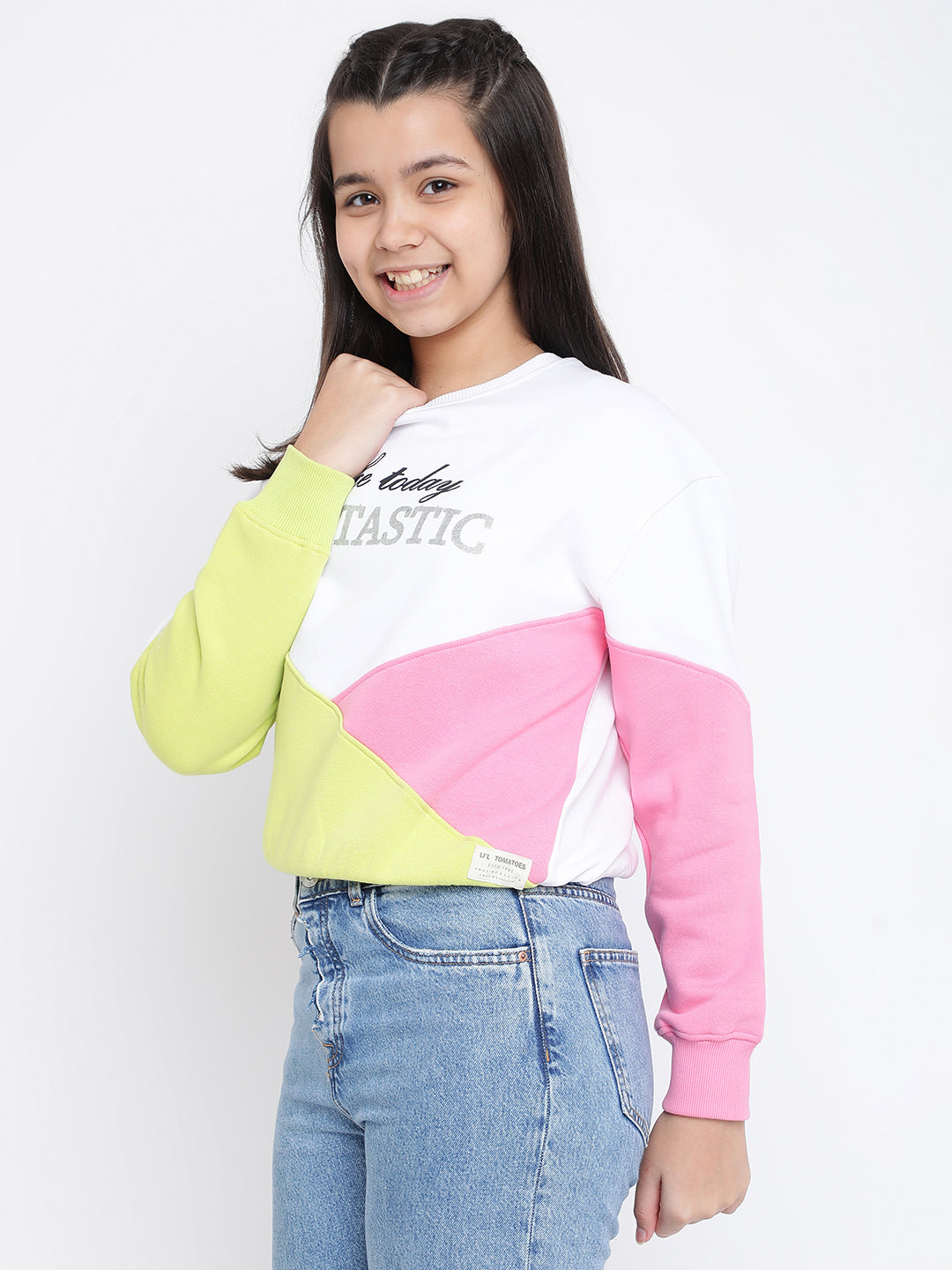 Lil Tomatoes Girls Cotton Fleece Sweatshirt