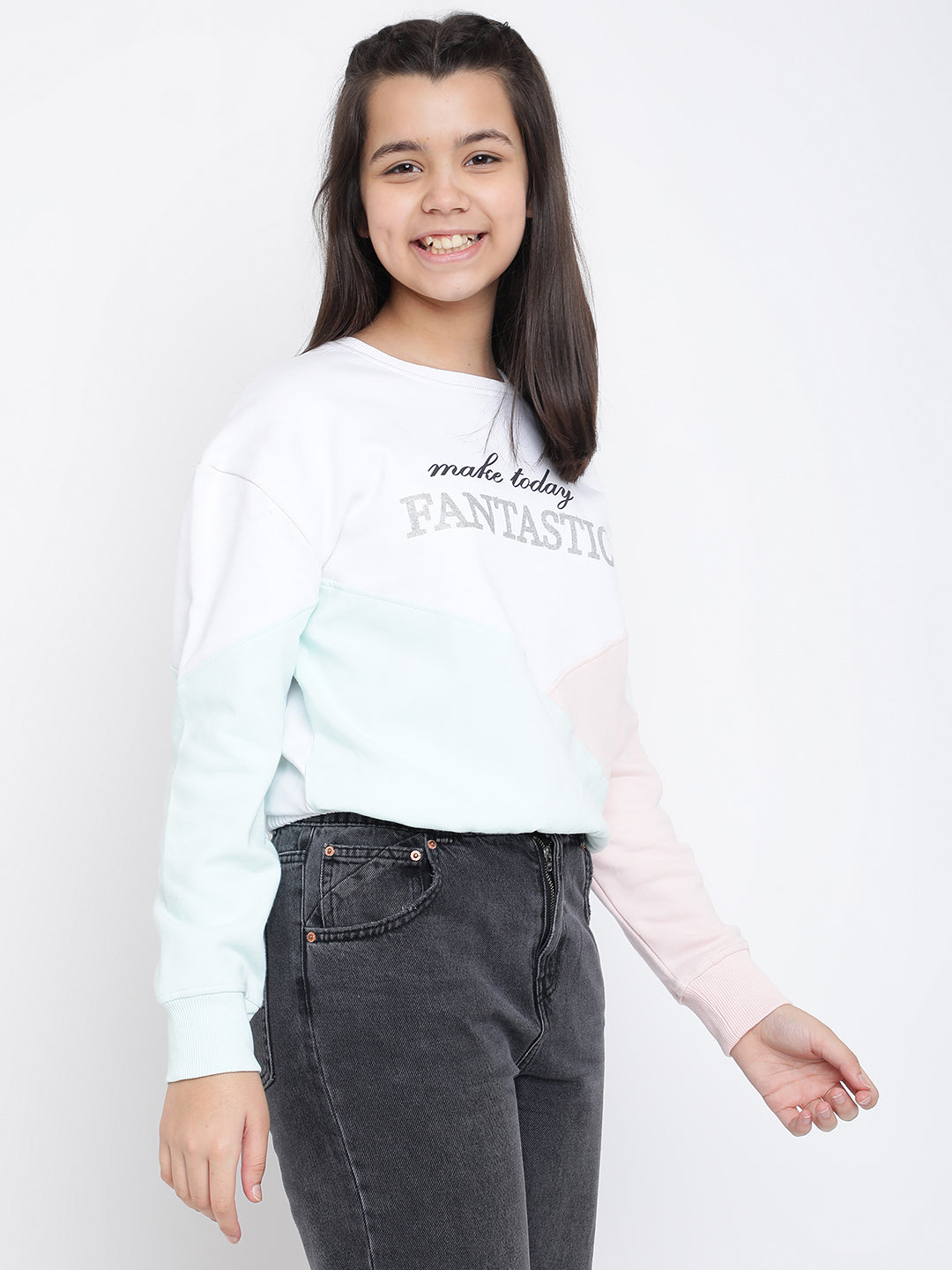 Lil Tomatoes Girls Cotton Fleece Sweatshirt