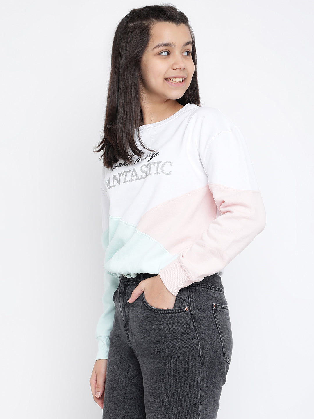 Lil Tomatoes Girls Cotton Fleece Sweatshirt