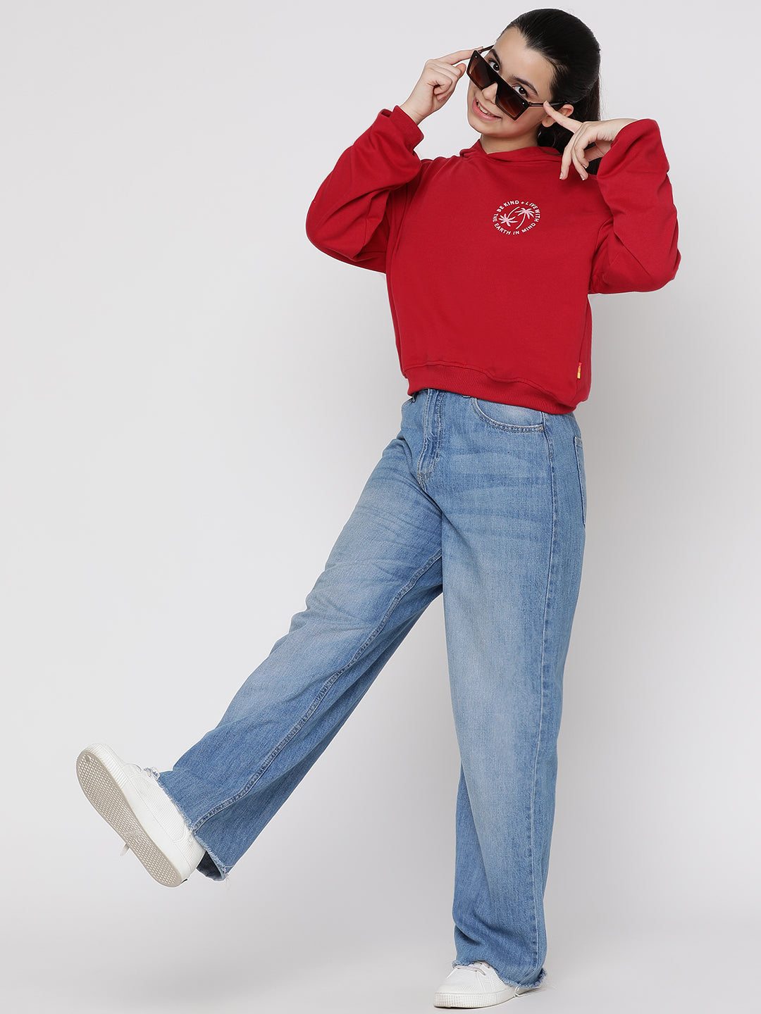 Lil Tomatoes Girls Light Weight Cotton Looper Sweatshirt