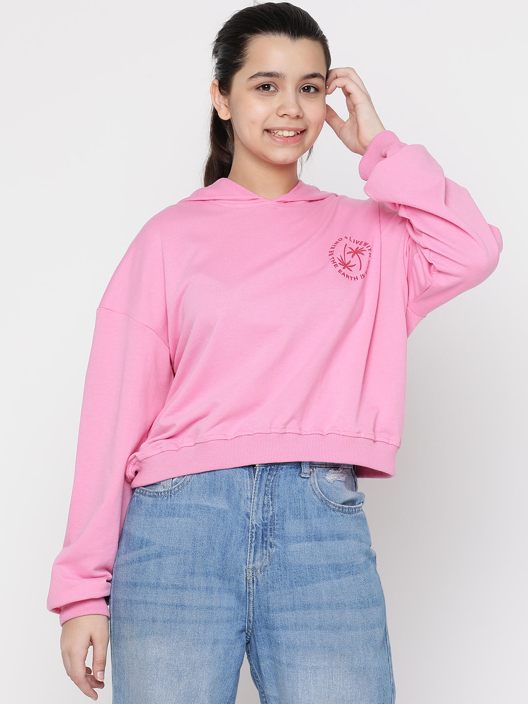 Lil Tomatoes Girls Light Weight Cotton Looper Sweatshirt