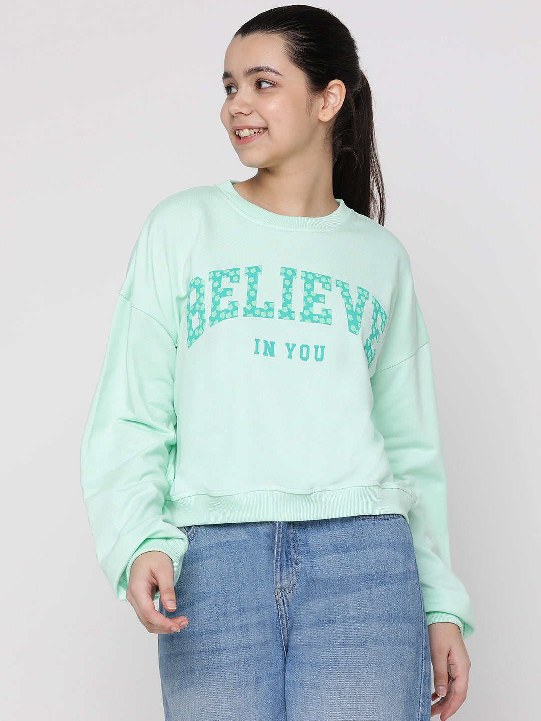 Lil Tomatoes Girls Light Weight Cotton Looper Sweatshirt