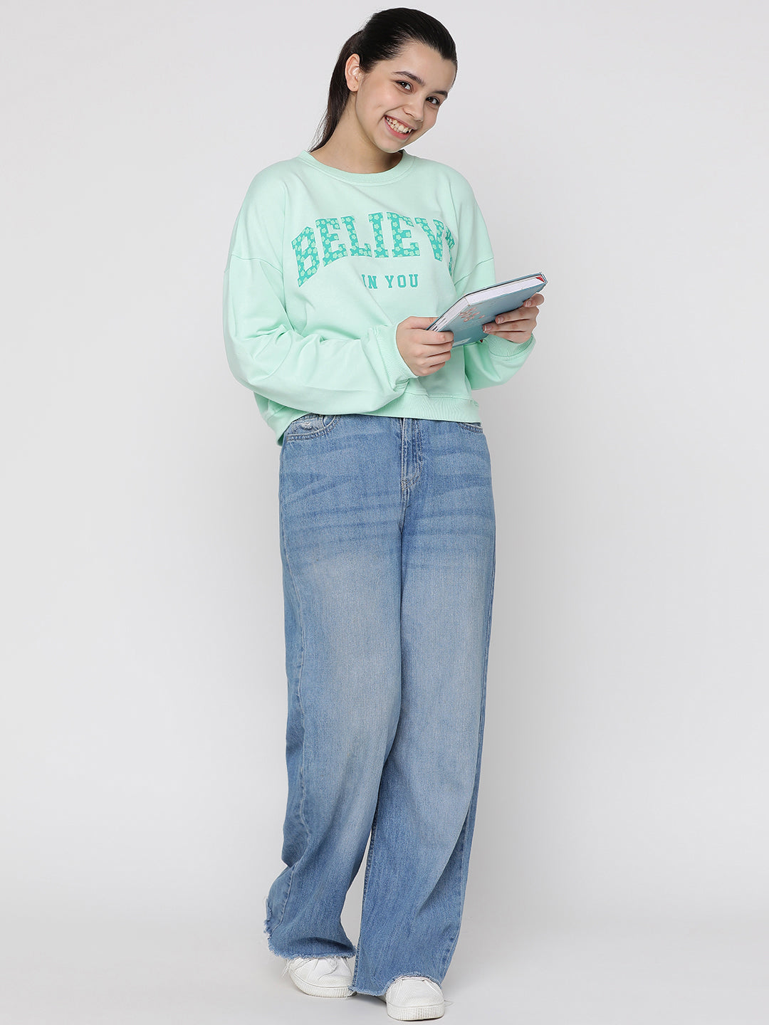 Lil Tomatoes Girls Light Weight Cotton Looper Sweatshirt