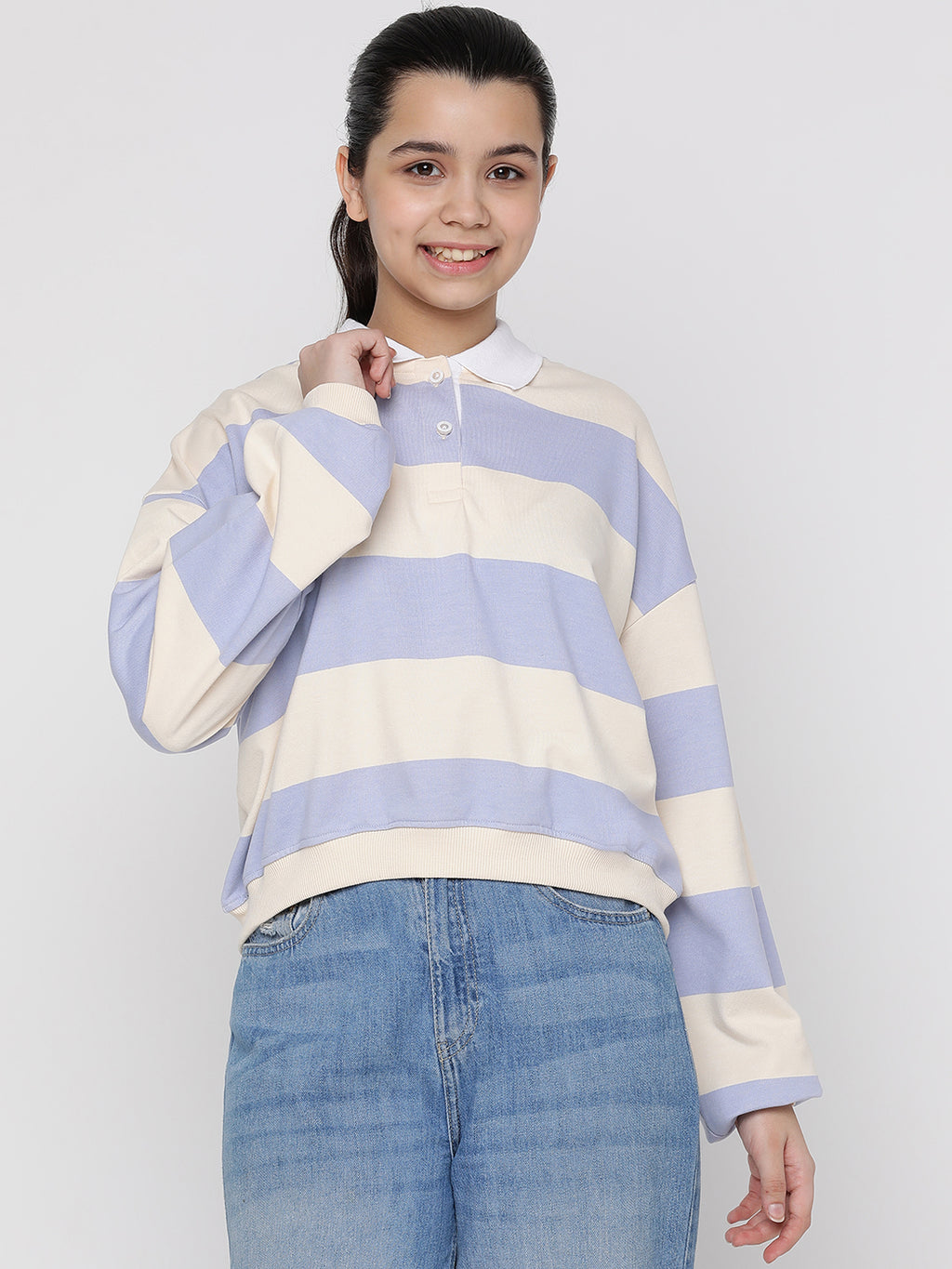 Lil Tomatoes Girls Light Weight Cotton Looper Sweatshirt
