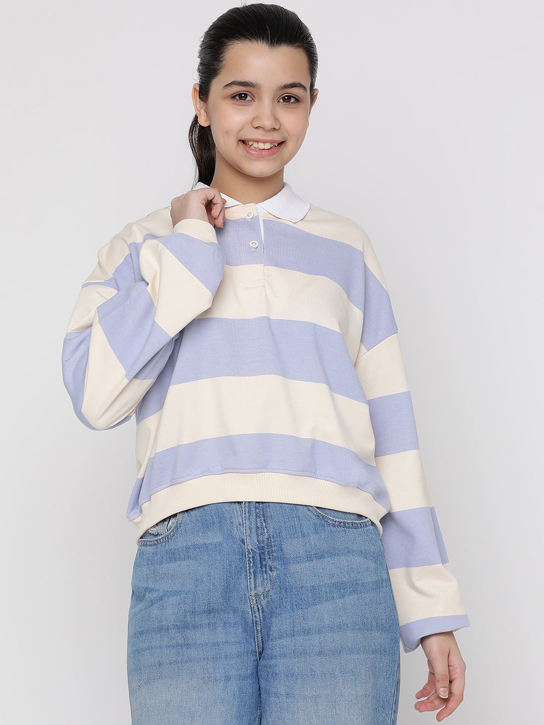 Lil Tomatoes Girls Light Weight Cotton Looper Sweatshirt