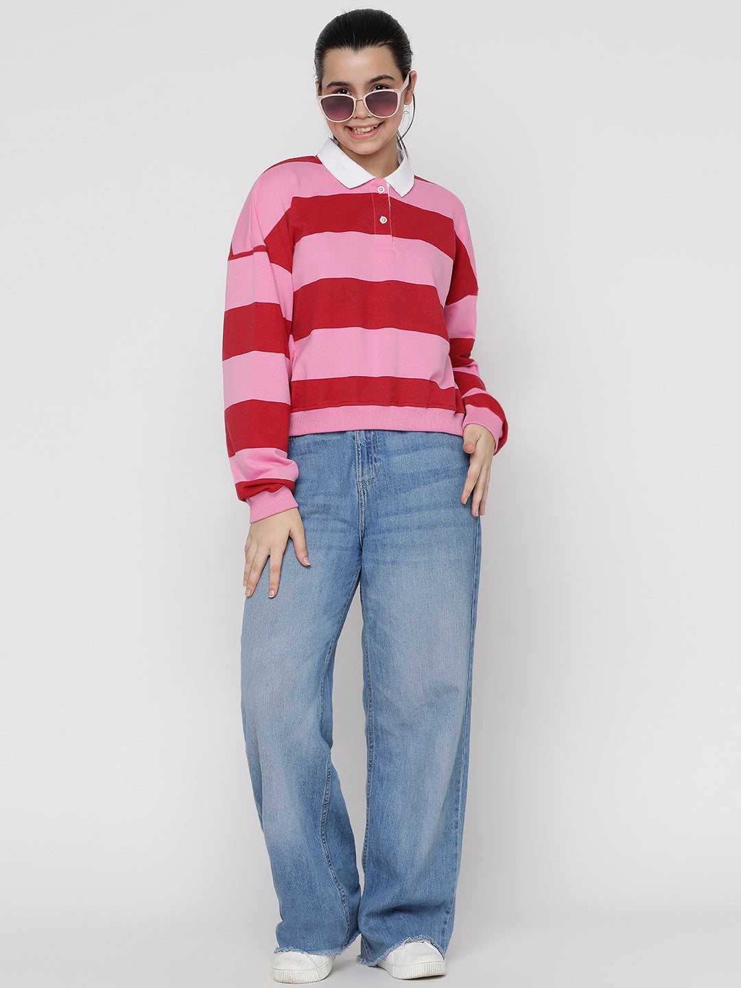 Lil Tomatoes Girls Light Weight Cotton Looper Sweatshirt