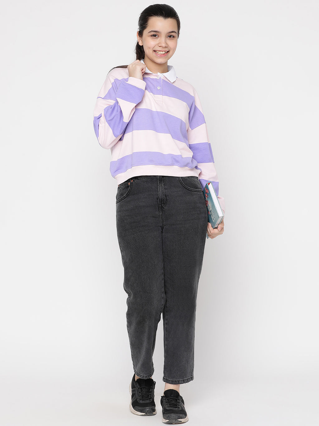 Lil Tomatoes Girls Light Weight Cotton Looper Sweatshirt