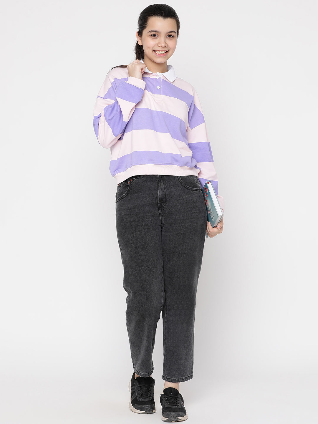Lil Tomatoes Girls Light Weight Cotton Looper Sweatshirt