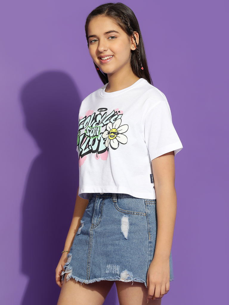 Lil Tomatoes Girls Cotton Crop Top