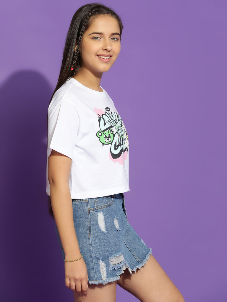 Lil Tomatoes Girls Cotton Crop Top