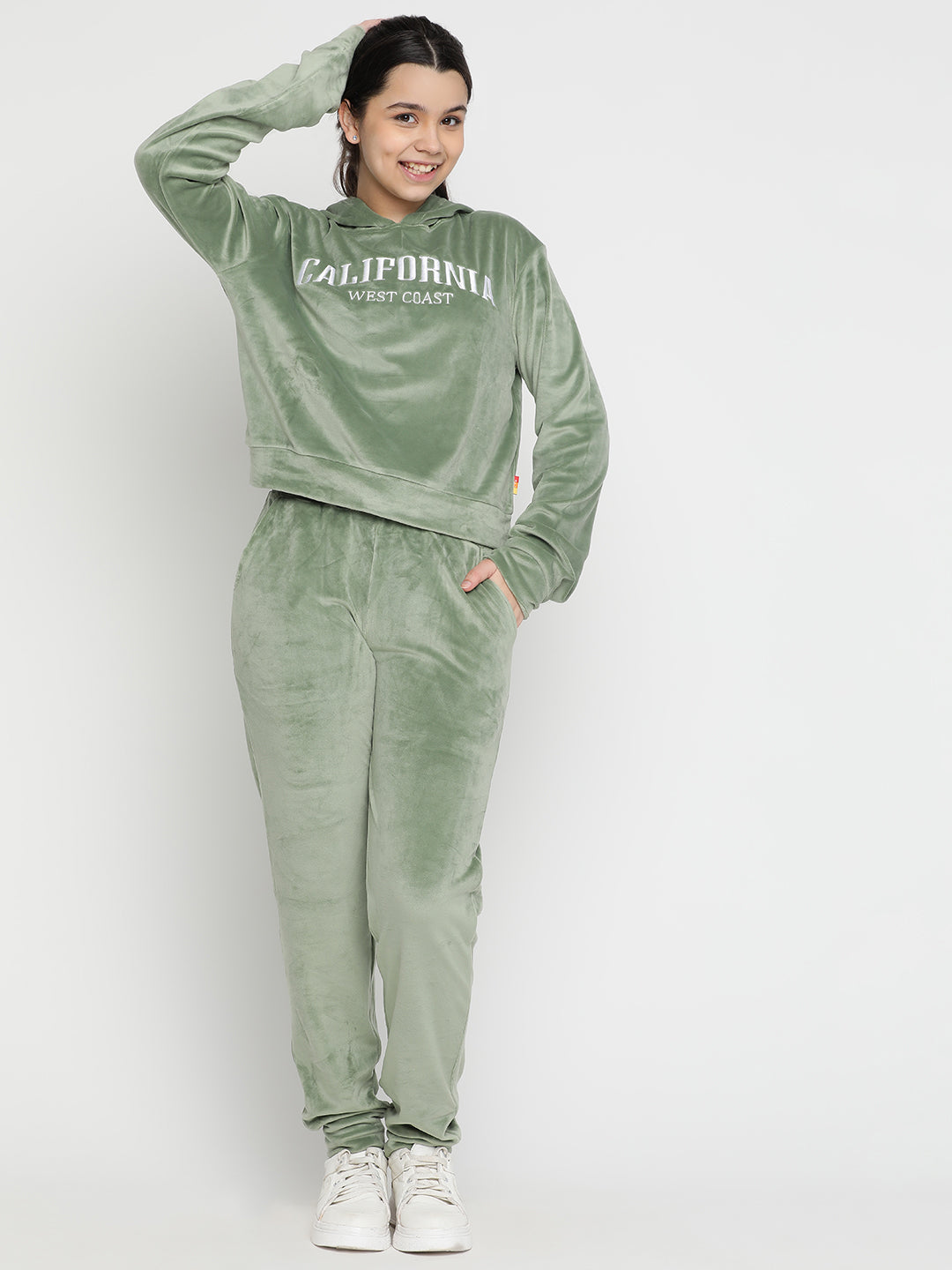 Lil Tomatoes Girls Velvet Track Suits