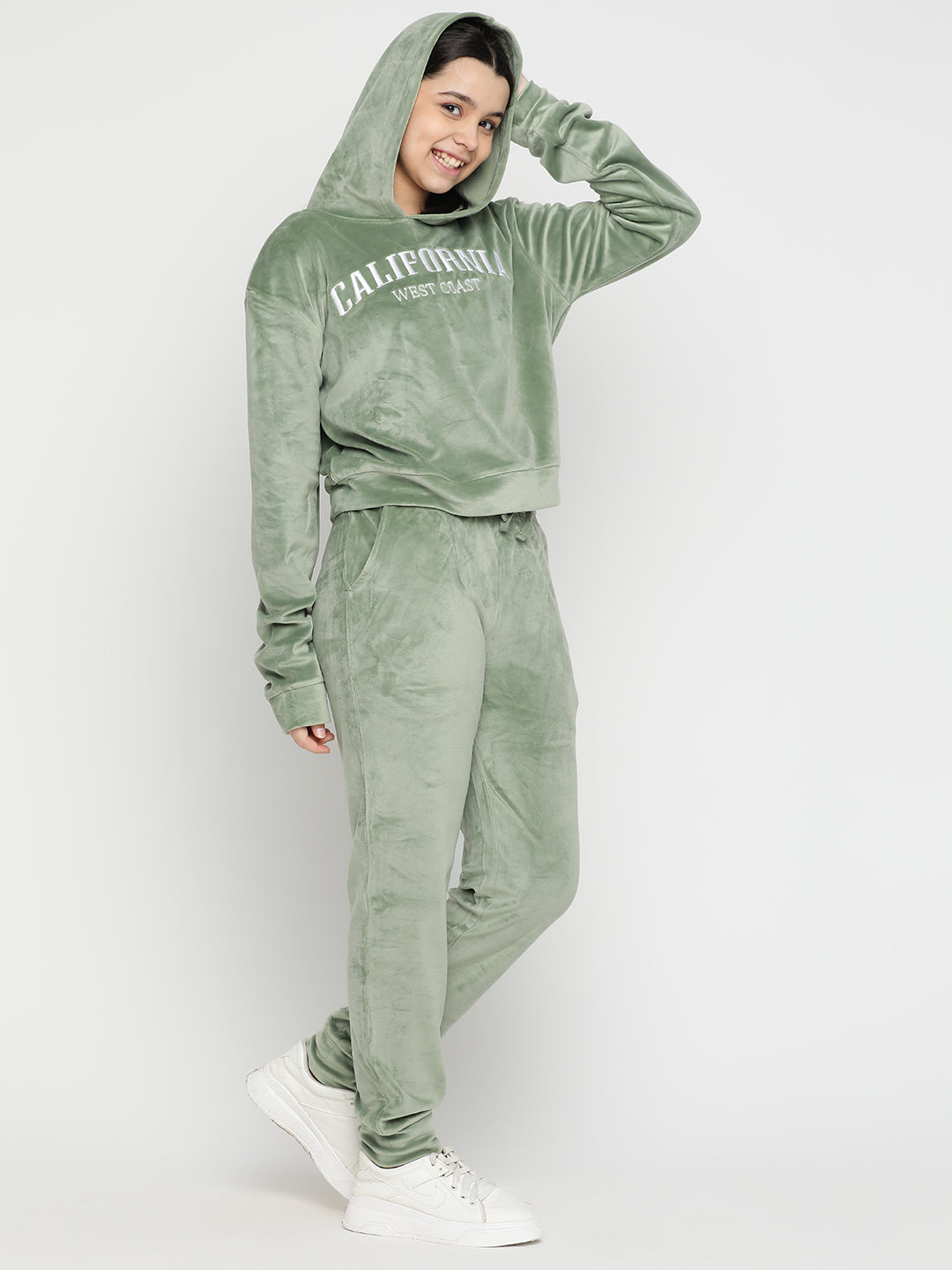 Lil Tomatoes Girls Velvet Track Suits